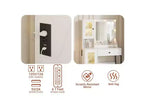 Coiffeuse avec miroir et lumières, Coiffeuse avec station de recharge, Coiffeuse en bois avec lumières RVB pour chambre à coucher, pour filles