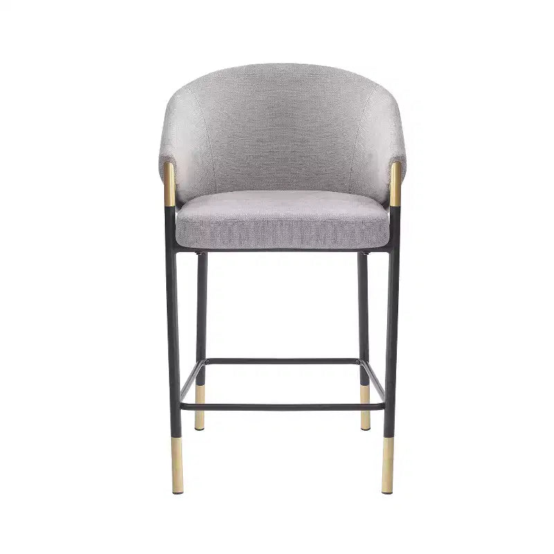 Christopher Knight Home Kalysta Tabourets de comptoir rembourrés en métal moderne avec accoudoirs incurvés (lot de 2)