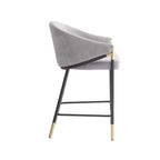 Christopher Knight Home Kalysta Tabourets de comptoir rembourrés en métal moderne avec accoudoirs incurvés (lot de 2)