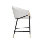 Christopher Knight Home Kalysta Tabourets de comptoir rembourrés en métal moderne avec accoudoirs incurvés (lot de 2)
