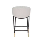 Christopher Knight Home Kalysta Tabourets de comptoir rembourrés en métal moderne avec accoudoirs incurvés (lot de 2)