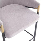 Christopher Knight Home Kalysta Tabourets de comptoir rembourrés en métal moderne avec accoudoirs incurvés (lot de 2)