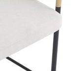 Christopher Knight Home Kalysta Tabourets de comptoir rembourrés en métal moderne avec accoudoirs incurvés (lot de 2)