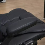 Fauteuil de bureau massant, Fauteuil d'ordinateur inclinable et chauffant avec 6 points de vibration, accoudoir et télécommande