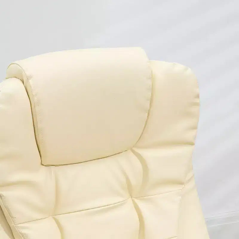 Fauteuil de bureau massant, Fauteuil d'ordinateur inclinable et chauffant avec 6 points de vibration, accoudoir et télécommande