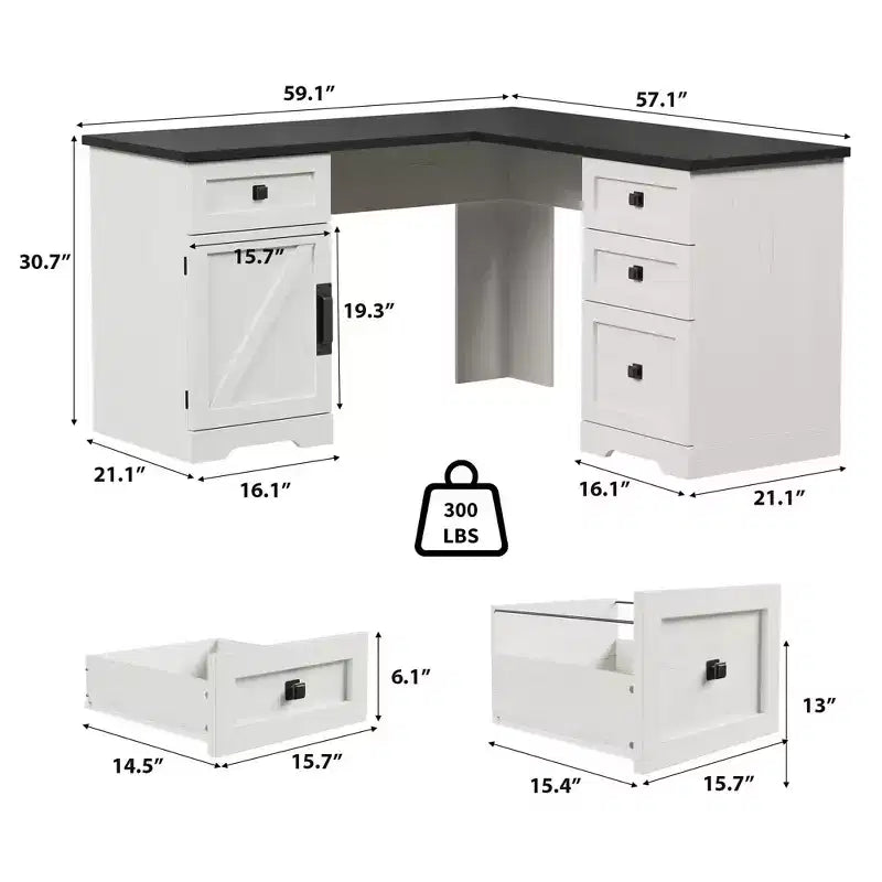 Tiroirs et classeurs de bureau de ferme et armoire de rangement,