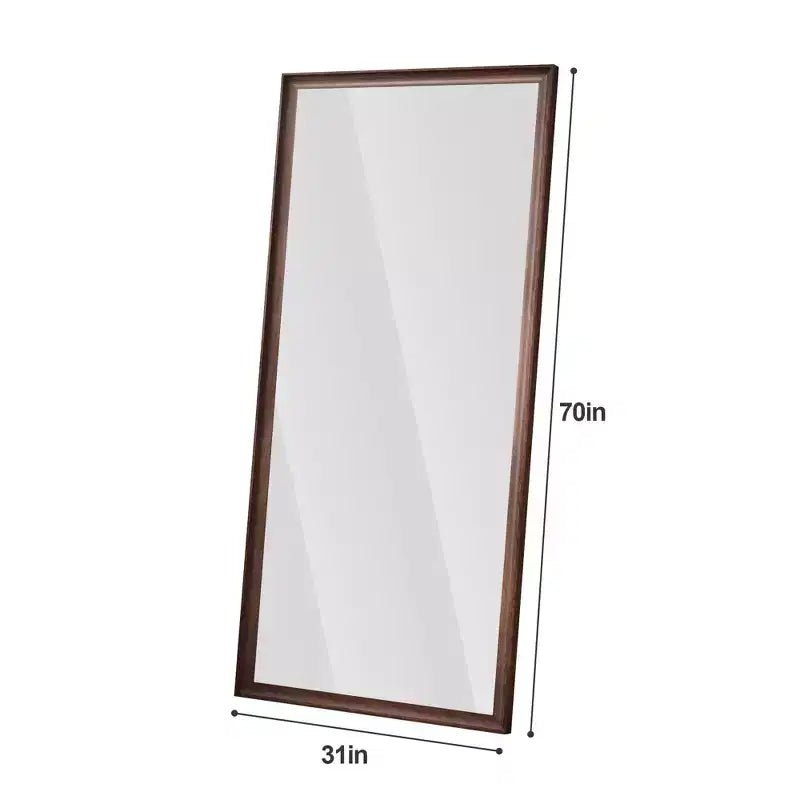 Miroir rectangulaire pleine longueur de 70 pouces avec cadre en bois – Style contemporain