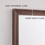 Miroir rectangulaire pleine longueur de 70 pouces avec cadre en bois – Style contemporain