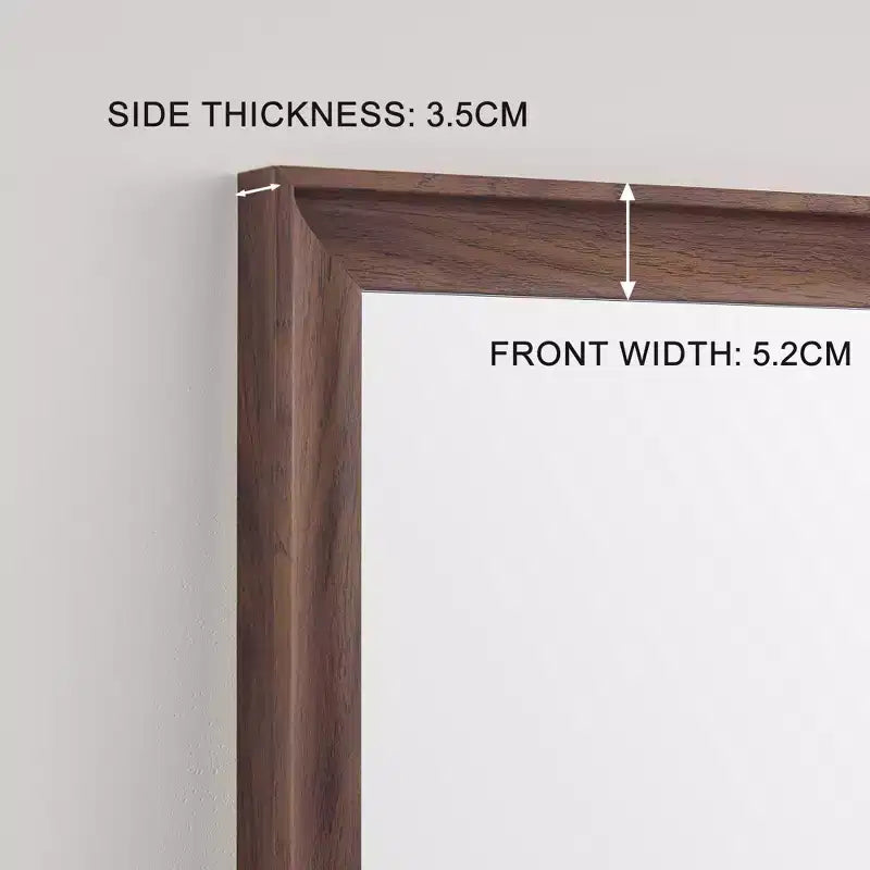 Miroir rectangulaire pleine longueur de 70 pouces avec cadre en bois – Style contemporain