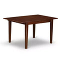 HomeStock 3-Pc Mahogany Finish Rectangular Solid Wood Top with Butterfly Leaf Dining Table Set