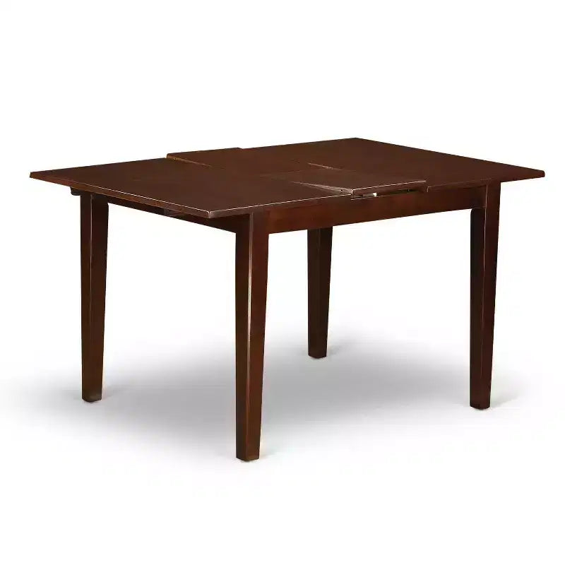 Ensemble de salle à manger 3 pièces en bois massif d'acajou avec rallonge papillon