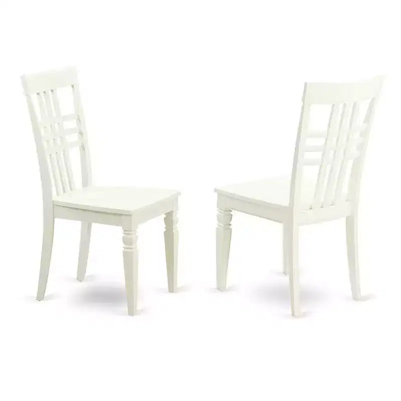 Ensemble de table à manger rectangulaire en bois massif blanc cassé 3 pièces avec rallonge papillon