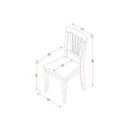 Table à manger 7 pièces ovale en bois massif finition brun selle avec 6 chaises avec
