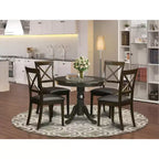Ensemble de salle à manger 7 pièces en bois massif blanc lin brossé, avec table et 6 chaises
