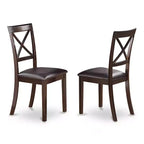 Ensemble de salle à manger 7 pièces en bois massif blanc lin brossé, avec table et 6 chaises