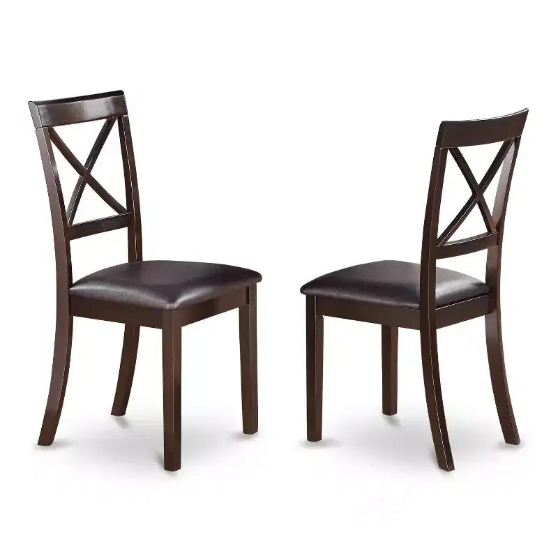 Ensemble de salle à manger 7 pièces en bois massif blanc lin brossé, avec table et 6 chaises