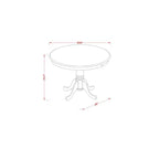 Ensemble de salle à manger 7 pièces en bois massif blanc lin brossé, avec table et 6 chaises