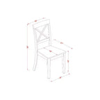 Ensemble de salle à manger 7 pièces en bois massif blanc lin brossé, avec table et 6 chaises
