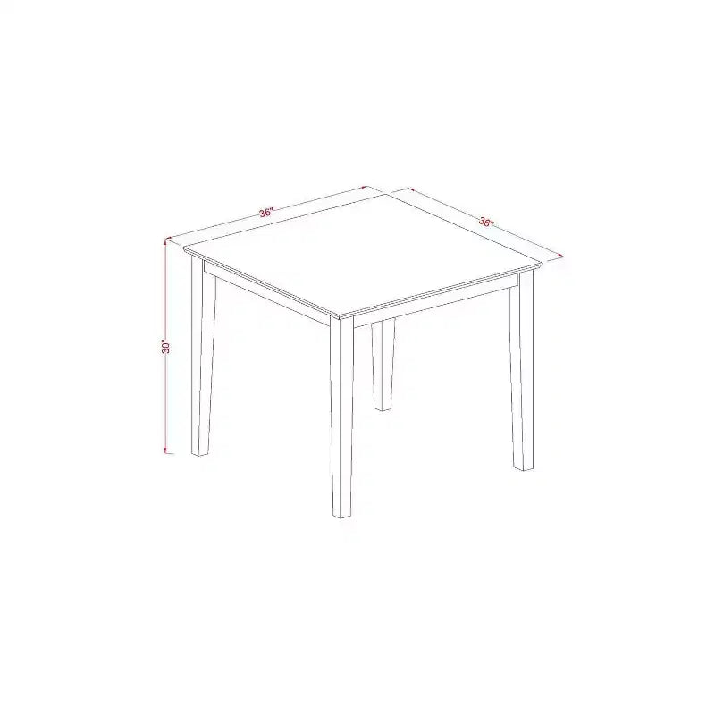 Ensemble de salle à manger 3 pièces avec table carrée – Table de bistrot et chaises modernes