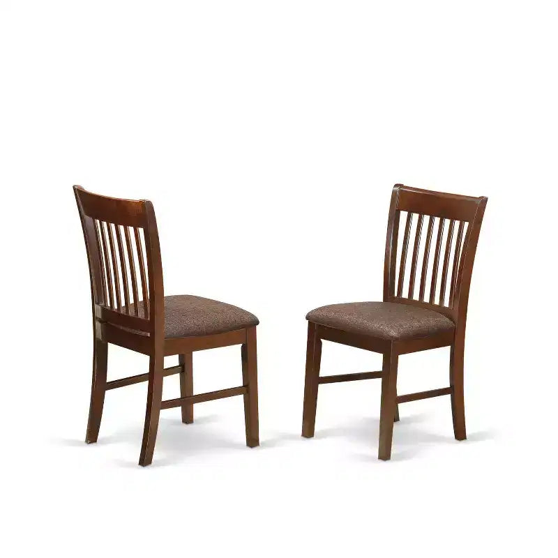 Table de salle à manger en bois massif d'acajou 5 pièces avec 4 chaises à dossier ajouré