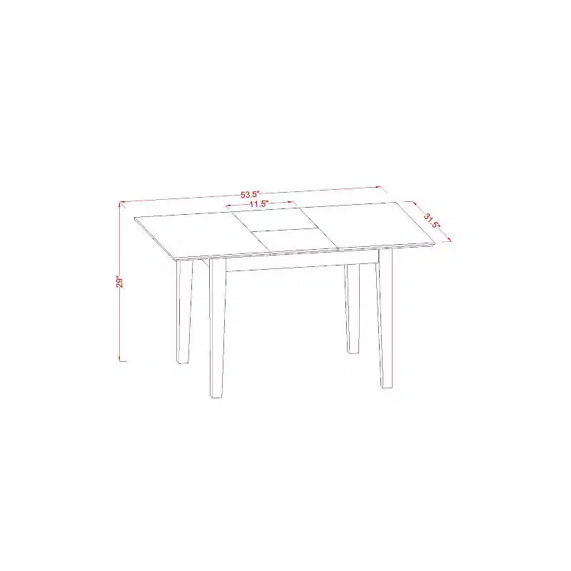 Ensemble de salle à manger 6 pièces en bois massif Jacobean vieilli avec banc et 4 chaises