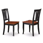 Ensemble de salle à manger 5 pièces en bois massif noir et cerisier – 4 places