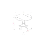 Ensemble Table et 4 Chaises de Salle à Manger Rondes - Design Rustique - Finition Cerisier Noir - 107 cm