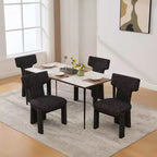 Lot de 4 chaises de salle à manger modernes rembourrées avec pieds en bois – Chaises d'appoint sans accoudoirs