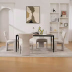 Set of 4 Modern Upholstered Dining Chairs with Wood Legs, Stylish Armless Accent Chairs for Dining Room, Kitchen, or Living Areas-Panipeachy