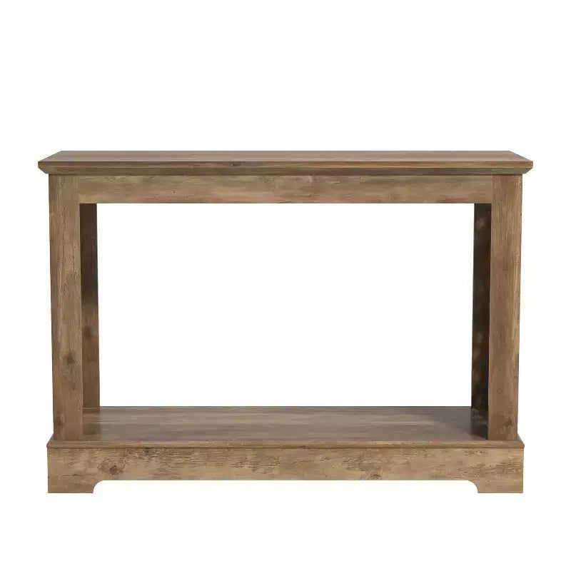 Console en chêne noueux avec panneaux latéraux découpés au laser – 107 cm (L) x 37,5 cm (P) x 74 cm (H)