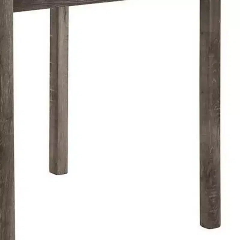 Ensemble de salle à manger 5 pièces hauteur comptoir avec 4 tabourets – Tissu beige et bois gris