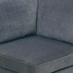 Siège d'angle compensé en bois rembourré de tissu de 37 po – Gris