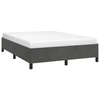 Cadre de lit Velours gris foncé (100 % polyester), Contreplaqué, Bois d'ingénierie