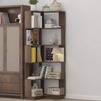 Étagère d'angle en forme de L à 6 niveaux avec dispositif anti-basculement – Affichage pour bureau à domicile