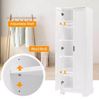 Armoire de rangement blanche 2 portes avec étagère réglable – Construction en MDF