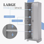 Armoire de rangement blanche 2 portes avec étagère réglable – Construction en MDF