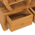 Meuble de rangement pour couloir avec étagère Yin Yang – Bois de teck massif