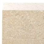 Table basse rectangulaire – Plateau en bois naturel, piètement en métal thermolaqué argenté