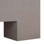 Table basse carrée – Oxyde de magnésium, design tambour sculptural, aucun assemblage requis