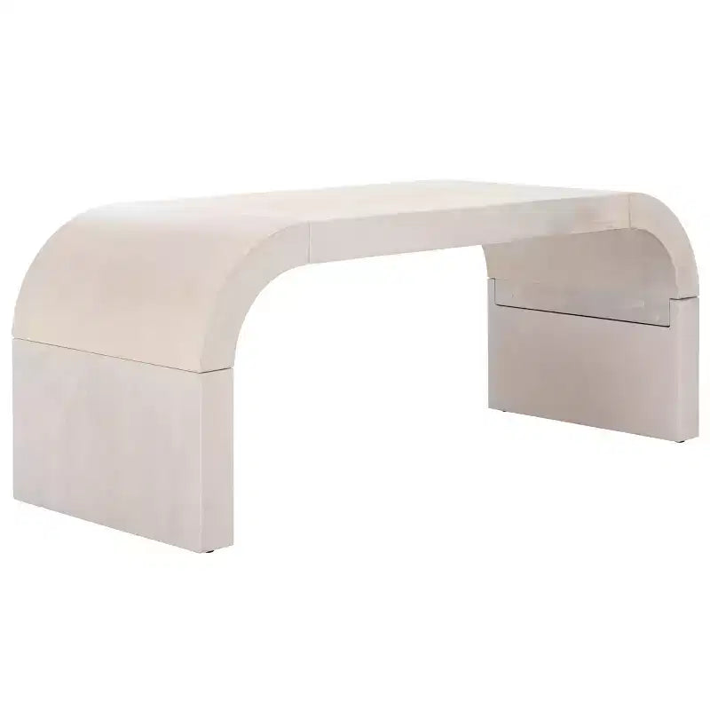 Table basse rectangulaire courbée – Bois et placage MDF, capacité de 20 kg
