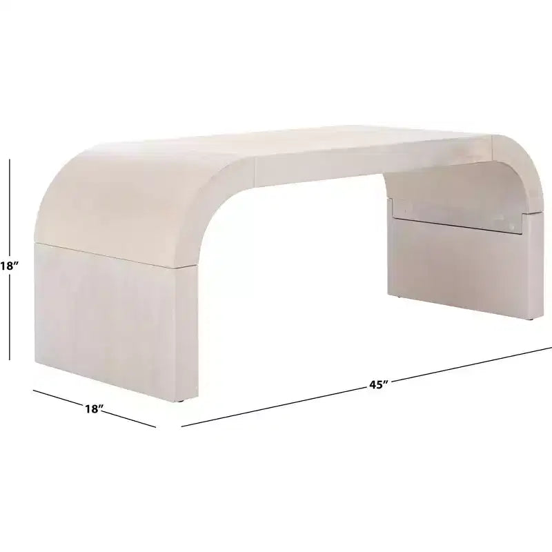 Table basse rectangulaire courbée – Bois et placage MDF, capacité de 20 kg