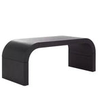 Table basse rectangulaire courbée – Bois et placage MDF, capacité de 20 kg