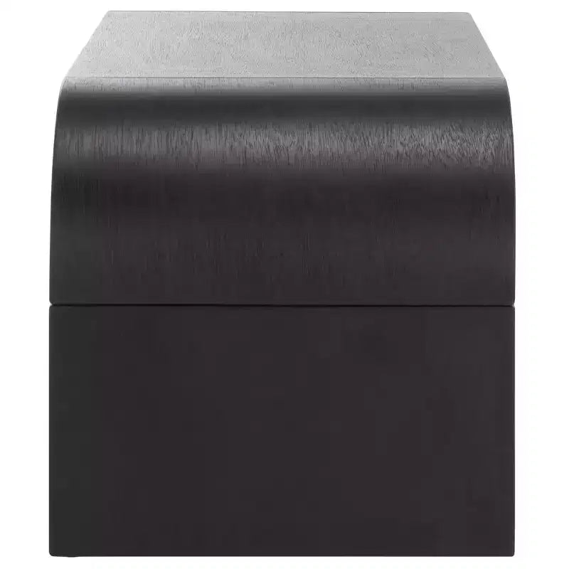 Table basse rectangulaire courbée – Bois et placage MDF, capacité de 20 kg