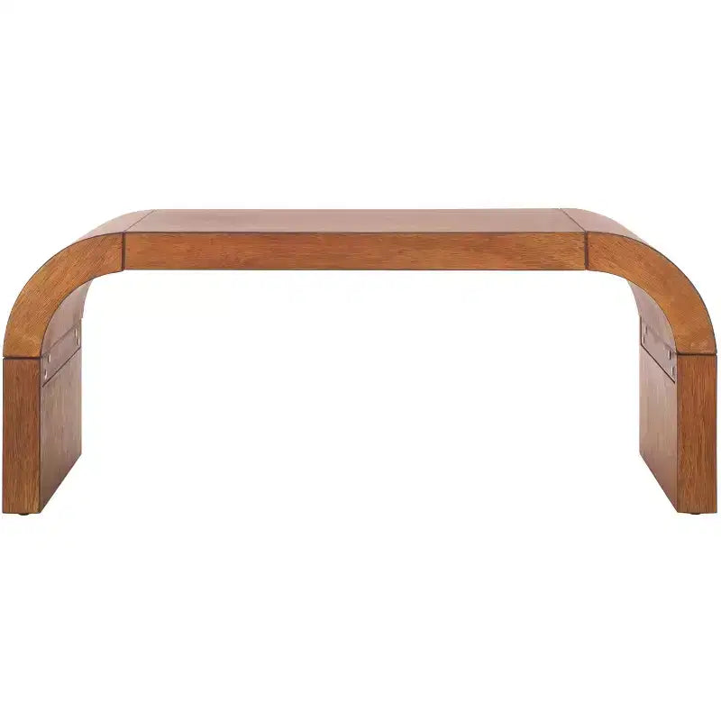 Table basse rectangulaire courbée – Bois et placage MDF, capacité de 20 kg