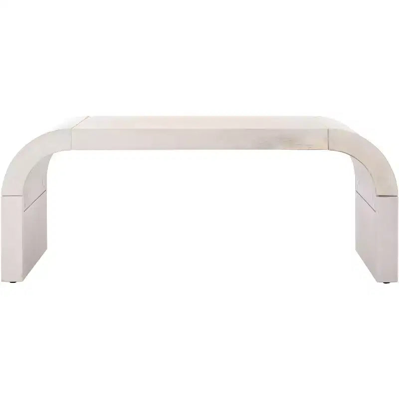 Table basse rectangulaire courbée – Bois et placage MDF, capacité de 20 kg