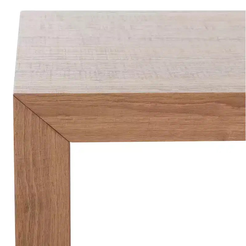 Table basse rectangulaire – Plateau en placage de bois, piètement en métal blanc, capacité de 50 kg