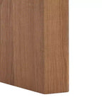 Table basse rectangulaire – Plateau en placage de bois, piètement en métal blanc, capacité de 50 kg