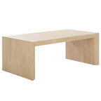 Table basse rectangulaire – Plateau en placage de bois, piètement en métal blanc, capacité de 50 kg