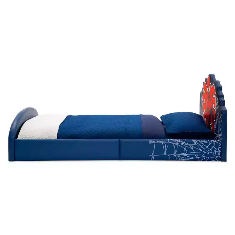 Lit jumeau Spider-Man capitonné pour enfants – Meuble de chambre de super-héros