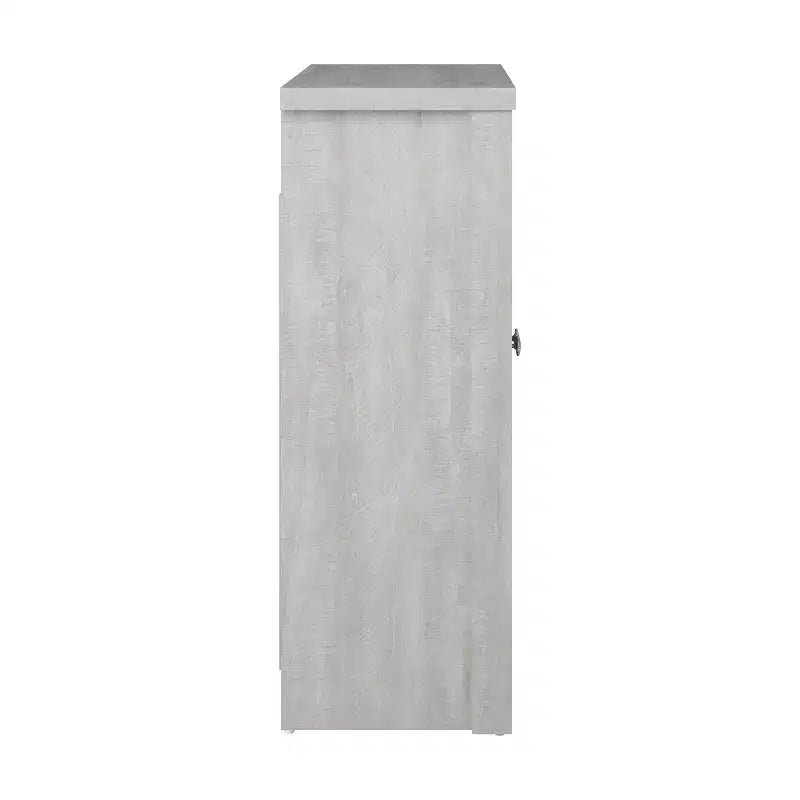 Meuble de salle de bain autoportant avec portes miroir – Chêne gris poussière, 25" L